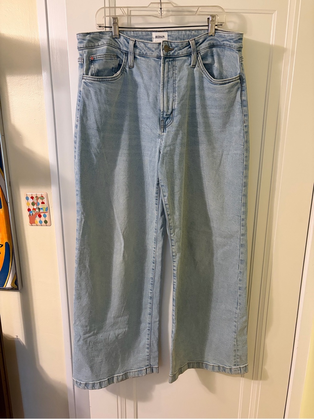 Hudson Jeans Light Wash Wide Leg Whip Smart Women's Jeans